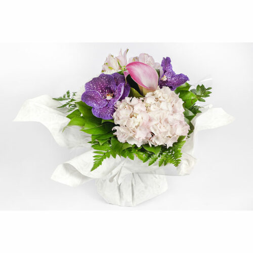 Bouquet rond en bulle d'eau